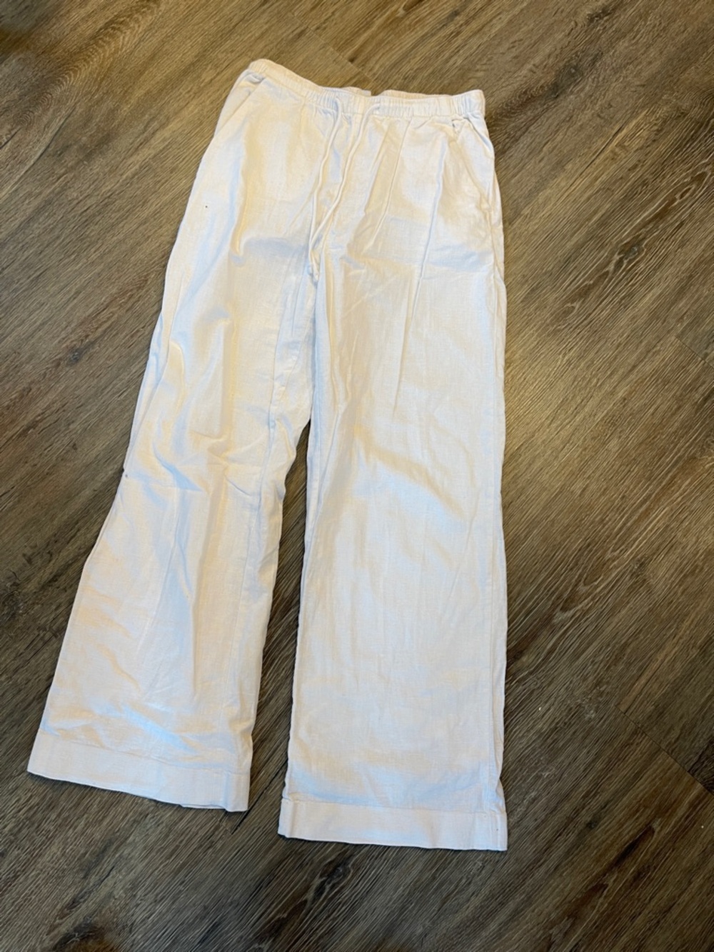 Abercrombie & Fitch White Casual Drawstring Chinos